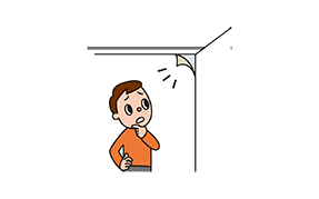 イラスト：壁・天井などのクロスの剥れ